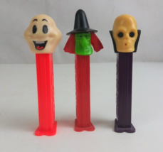 Lot of 3 Halloween Pez Dispensers Ghost, Skeleton, &amp; Witch (H) - £4.64 GBP