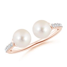 Authenticity Guarantee

ANGARA Two Stone Freshwater Pearl Open Stackable Ring... - $1,029.00