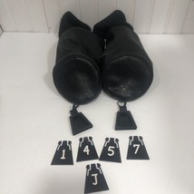 Golf Head Covers Black Leather With Changing Markers - £12.13 GBP