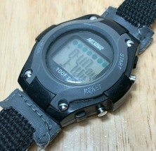 Vintage Nelsonic Men 30m Fabric LCD Digital Alarm Chrono Watch Hours~New Battery - £9.40 GBP