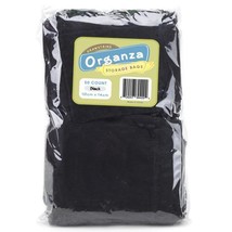 Lot of 50 Black Drawstring Organza Storage Bags - £16.05 GBP