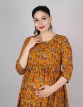 Attractive Pregnant / Maternity Women Kurti Gown Suit Easy baby Feeding Dress - £30.37 GBP