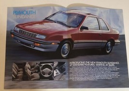 1988 Plymouth Sundance Car 2 Page Vintage Print Ad pa28 - $8.90