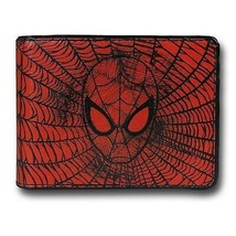 Spider-Man Face Web Bi-Fold Wallet Red - £19.62 GBP