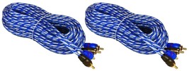 (2) Rockville RTR252 25 Foot 2 Channel Twisted Pair RCA Cables, 100% Copper - $23.99