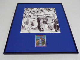 George Brett 16x20 Framed Photo &amp; 1975 Topps Rookie Chrome Reprint Display - £76.44 GBP