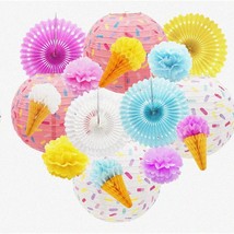 Sweet Celebration Party Pack: Donut Paper Lanterns, Ice Cream Honeycomb Balls, P - $30.68