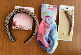 Scunci Set Of 3 Hair Accessories Colorful Headwrap Leopard Print Headban... - £15.73 GBP