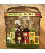 Vintage 60’s Signed Caro Nan Woven Basket Purse Rome Europe France E3 - $45.63