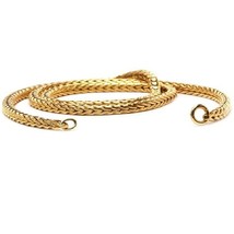 Trollbeads Original Foxtail 23245 Necklace Gold 17.7 (16.7 actual) inch - £1,486.04 GBP
