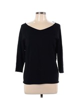 Annette Gortz Sweater Womens Size L Black Knit Buckle Cut Out Neckline A... - £21.54 GBP