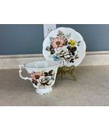 Royal Albert Floral Setting Ribbed  Fine Bone China Tea Cup And Saucer Set - £13.22 GBP