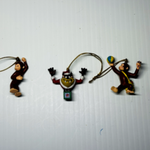 Vintage Trevco Curious George And Tasmanian Devil Miniature Ornaments Lot Of 3 - £11.59 GBP