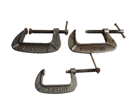 Vintage W.T. GRANT Made In JAPAN 3” iron C clamp # 752 ,2&quot; # 737 3-clamps - £12.96 GBP