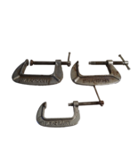 Vintage W.T. GRANT Made In JAPAN 3” iron C clamp # 752 ,2&quot; # 737 3-clamps - $23.77 CAD