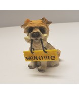 Resin Welcome Puppy Figurine 2.5 Inches x 2 Inches Dog - £6.33 GBP
