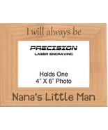 Will Always Be Nana&#39;s Little Man Engraved Wood Picture Frame - Grandma G... - £18.87 GBP+