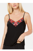 $39 INC International Concepts Embroidered Pajama Camisole, Black, Size:... - £10.10 GBP