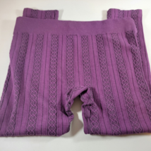 Time and Tru Womens Cable Knit Leggings XXXL (22) Purple - $12.98