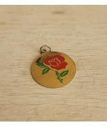 Vintage Jewelry Charm Pendant Rose 1980 - $365.45 MXN