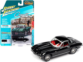 1965 Chevrolet Corvette Hardtop Tuxedo Black with Red Interior &quot;Classic Gold ... - £14.39 GBP