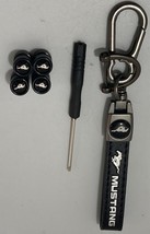 Genuine Mustang Leather Lanyard  &amp; Mustang Metal Tire Air Stem Valve Cov... - $63.42 CAD
