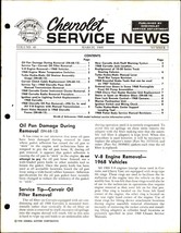 Chevrolet Service News - March 1968 Chevelle Camareo Corvette - $18.48