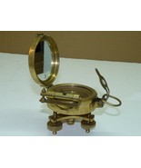 Vintage Nautical Compass Heavy Solid Brass, Stanley London, Revolving Ba... - $264.97 CAD