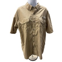 Magellan Shirt Men&#39;s M Tan Fish Gear Relaxed Fit Vented Moisture Wicking... - $18.99
