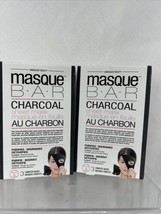 (2) masque BAR Charcoal Sheet Mask - Charcoal Masks Charbon 3 Per Box - $79.21 MXN
