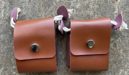 Foraging Bag 2 Pieces Leather With Canvas Pouch / Bag Brown - $13.85