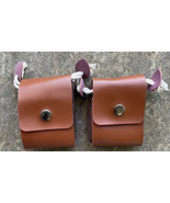 Foraging Bag 2 Pieces Leather With Canvas Pouch / Bag Brown - £10.89 GBP