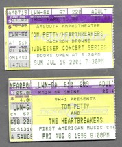 TOM PETTY &amp; THE HEARTBREAKERS 1999 &amp; 2001 Nashville Concert Ticket Stub ... - £11.66 GBP