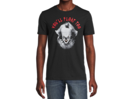 It Pennywise Men&#39;s Halloween You&#39;ll Float Too Graphic Tee Shirt, Black XL (46-48 - £15.02 GBP