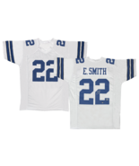 Emmitt Smith of the Cowboys Autographed Custom White #22 Jersey Beckett - $7,404.59 MXN