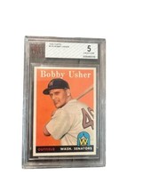 1958 Topps Vintage Baseball BOBBY USHER #124 WASHINGTON SENATORS BVG 5 - £18.38 GBP