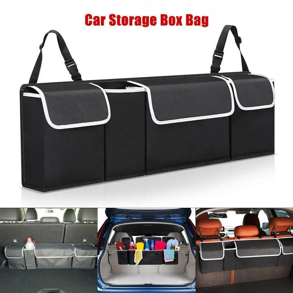 Car Trunk Organizer Backseat Storage Bag High Capacity Multi-use Oxford Cloth - £14.71 GBP