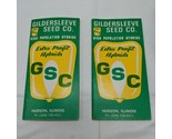 (2) Vintage GSC Extra Profit Hybrid Corn Data Memo Notebook Hudson Illin... - £7.89 GBP