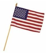 STICK FLAG 8x12 Inch Wooden Stick Flag Handheld American Flag - $152.82 MXN
