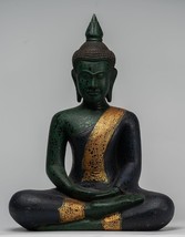 Ancien Khmer Style Bois Assis Statue De Bouddha Dhyana Méditation Mudra ... - £777.08 GBP