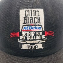 Clint Black AC Delco Nothin’ But The Taillights Tour Black Leather Strap Cap Hat - £9.54 GBP