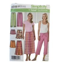 Simplicity Sewing Pattern 4548 Pants Shorts Skirts Misses Size 6-12 - £7.17 GBP