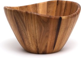 Large, 12&quot; Diameter X 7&quot; Height, Single Bowl, Acacia Wave Serving Bowl From - $51.94