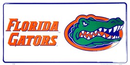Florida Gators White Metal Car License Plate Auto Tag Sign - $6.95