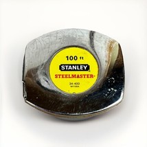 Vintage Stanley 100 Ft. Tape Steelmaster 34-400 Manual Rewind Made In USA - £13.67 GBP