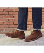 New Men&#39;s Brown Chukka Lace Up Suede Leather Boot - $199.50