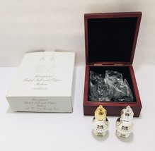 Vintage Silver Plated Fluted Godinger Salt &amp; Pepper Shaker Set New Original Box - £37.37 GBP