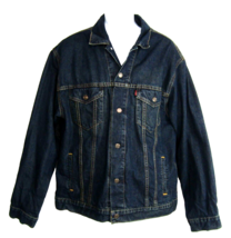 Vintage Levi&#39;s Jacket Men&#39;s Large Blue Denim Jean Trucker Cotton 70507 - £43.31 GBP