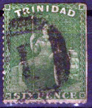 Trinidad 31 used cleancut perf 15 1/2 clipped top &amp; rt CV $115 ZAYIX 0324S0016 - £11.19 GBP