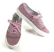 Vans Authentic Lurex Glitter Pink Sneakers Low Top Lace Up Shoes Womens US 8 *** - $34.00
